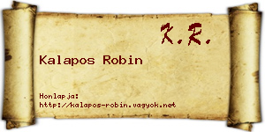 Kalapos Robin névjegykártya